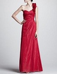 One-shoulder Ruffle Gown