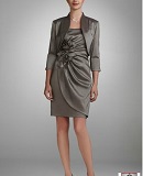 Taffeta Jacket Dress with 3D flower